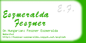 eszmeralda feszner business card